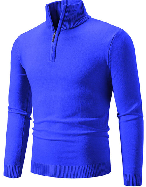 Load image into Gallery viewer, Men's Plus Size Quarter Zip Long Sleeve Knit Top
