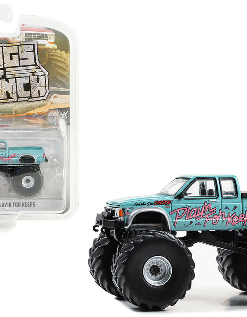 Load image into Gallery viewer, 1990 GMC S-15 Monster Truck Light Blue "Playin' for Keeps" "Kings of Crunch" Series 14 1/64 Diecast Model Car by Greenlight
