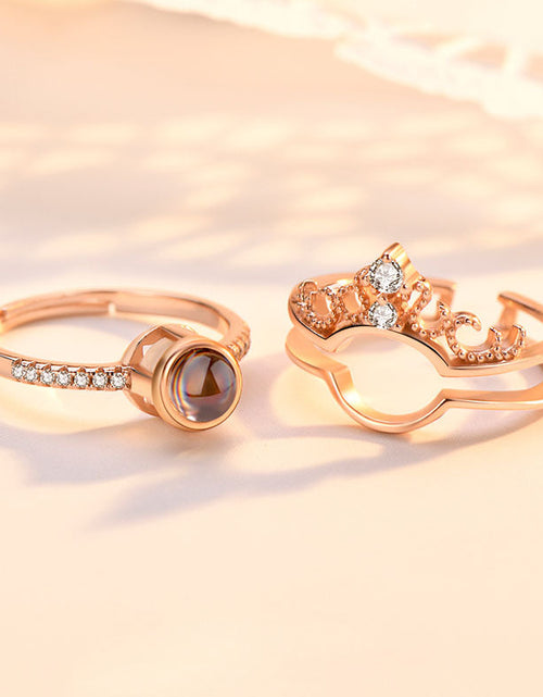 Load image into Gallery viewer, Custom Pet Photo Tiara Crown Ring by PetWithMe
