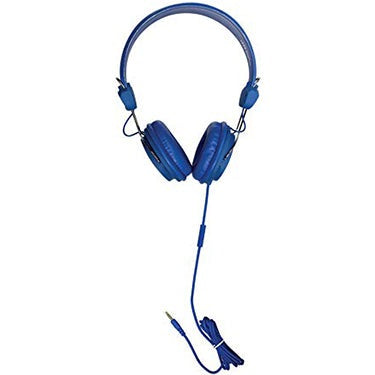 Load image into Gallery viewer, HamiltonBuhl Headset On Ear with In-Line Mic TRRS Blue 3.5mm by Level Up Desks
