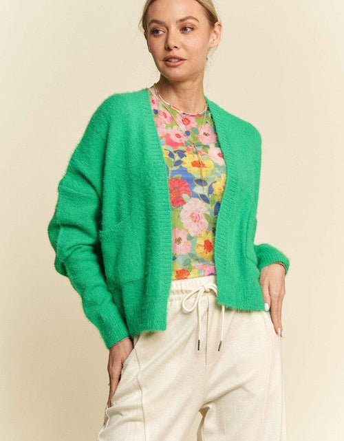 Load image into Gallery viewer, Davi &amp; Dani Open Front Drop Shoulder Cardigan
