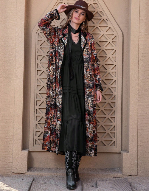 Load image into Gallery viewer, Printed Open Front Long Sleeve Outerwear
