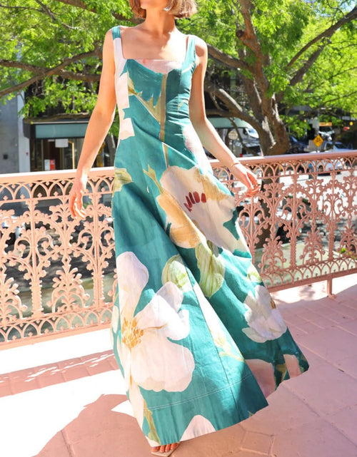 Load image into Gallery viewer, Printed Square Neck Maxi Dress
