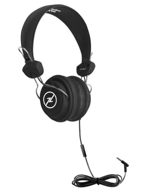 Load image into Gallery viewer, HamiltonBuhl Headset On Ear Favoritz with Mic Dura-Cord Black 3.5mm by Level Up Desks
