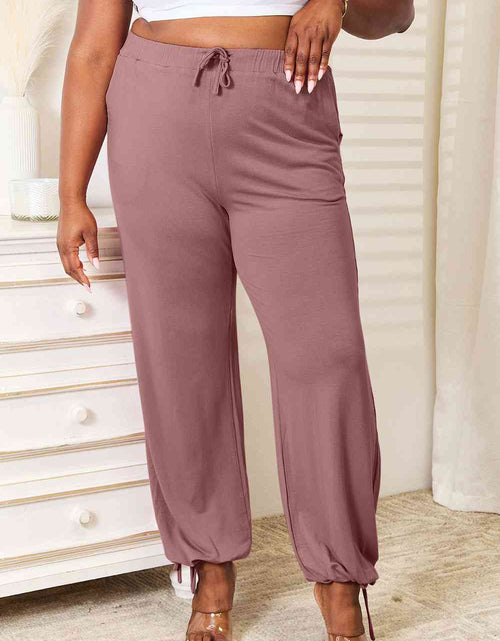 Load image into Gallery viewer, Basic Bae Full Size Soft Rayon Drawstring Waist Pants with Pockets
