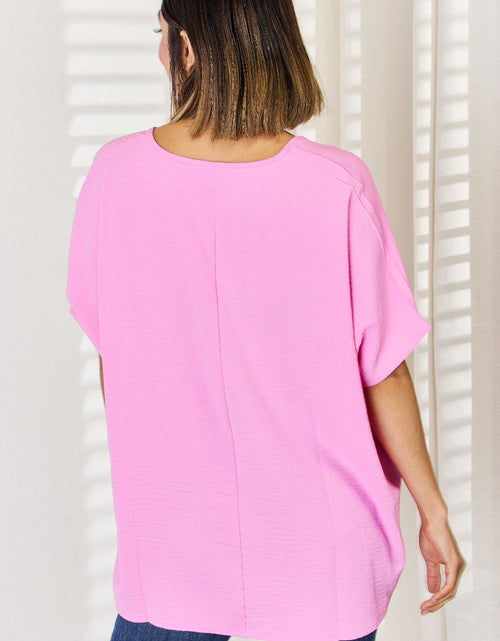 Load image into Gallery viewer, Zenana Texture Short Sleeve Blouse
