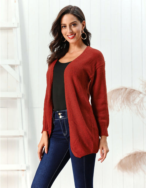 Load image into Gallery viewer, Open Front Long Sleeve Cardigan
