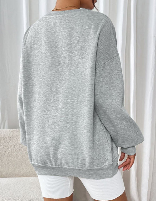 Load image into Gallery viewer, Perfee Round Neck Long Sleeve Sweatshirt
