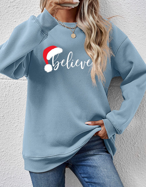 Load image into Gallery viewer, BELIEVE Graphic Long Sleeve Sweatshirt
