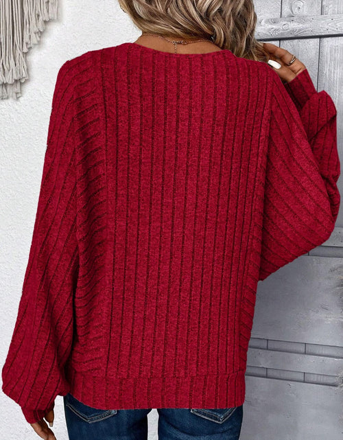 Load image into Gallery viewer, Plus Size Round Neck Batwing Sleeve T-Shirt
