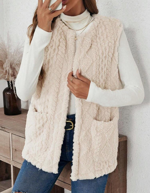 Load image into Gallery viewer, Fuzzy Open Front Vest with Pockets
