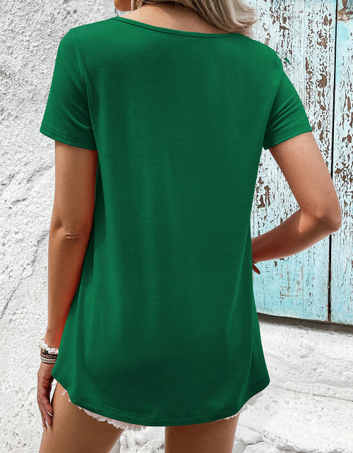 Load image into Gallery viewer, Ivy Lane Spliced Lace Contrast Short Sleeve Top
