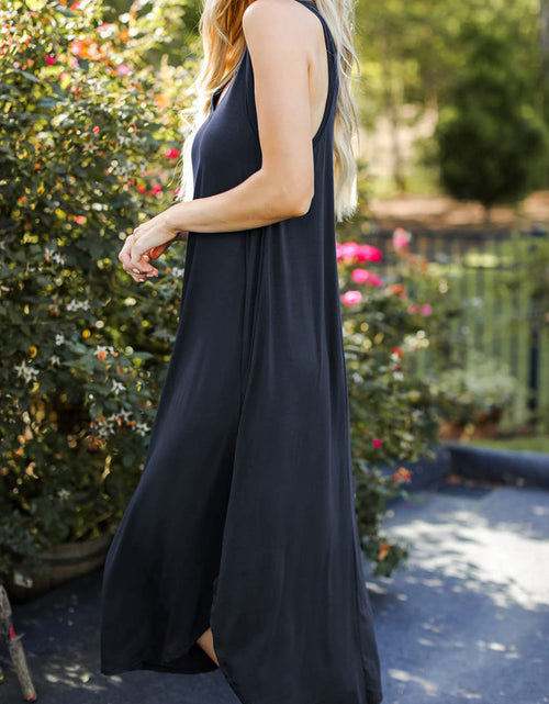 Load image into Gallery viewer, Full Size V-Neck Midi Tank Dress
