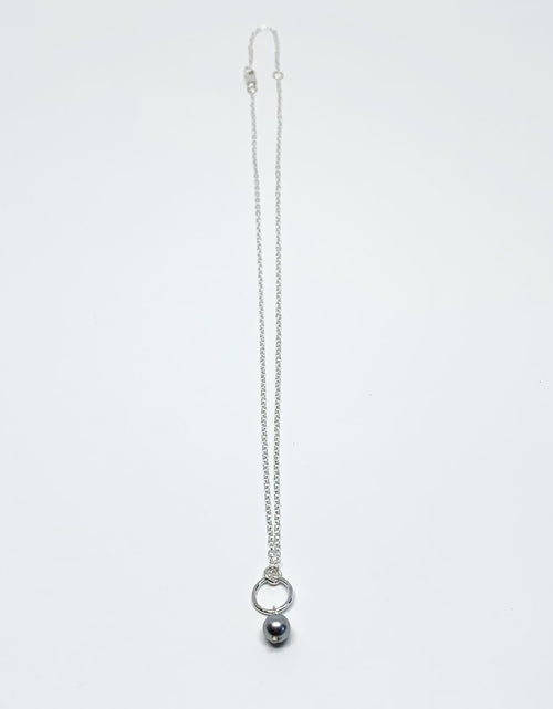 Load image into Gallery viewer, Pearl Drop Charm Necklace by Jennifer Cervelli Jewelry
