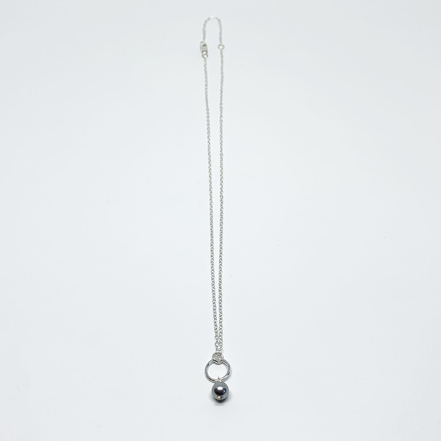 Pearl Drop Charm Necklace by Jennifer Cervelli Jewelry