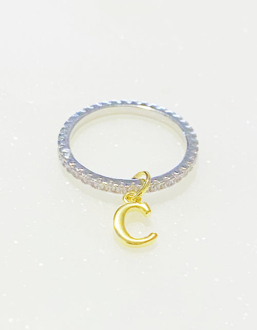 Load image into Gallery viewer, Dangle Initial Ring by Ellisonyoung.com
