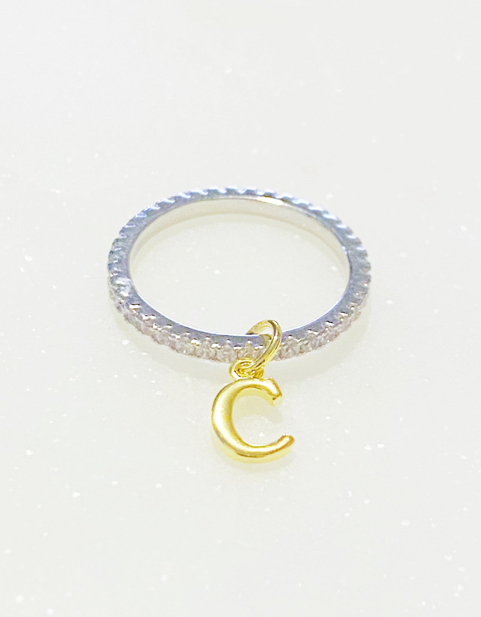 Dangle Initial Ring by Ellisonyoung.com