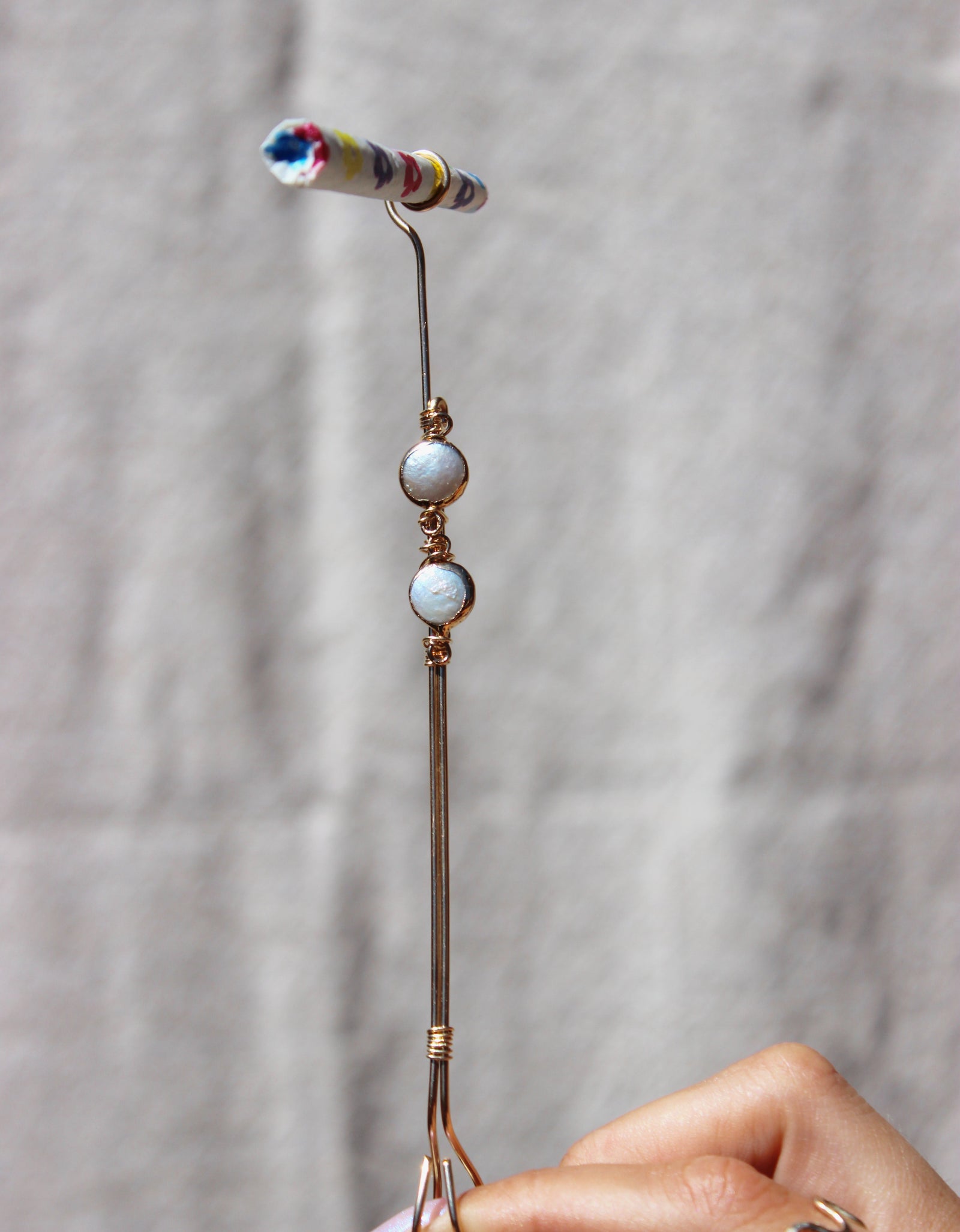 Eloise Baroque Pearl Joint Holder by Toasted Jewelry