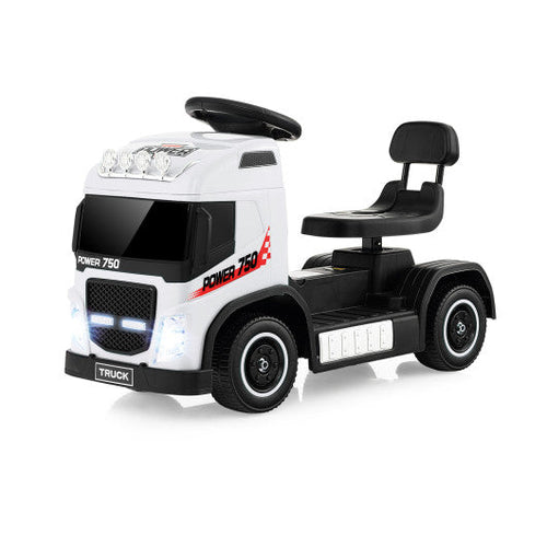 Load image into Gallery viewer, 6V Kids Electric Ride-on Truck with Height Adjustable Seat-White

