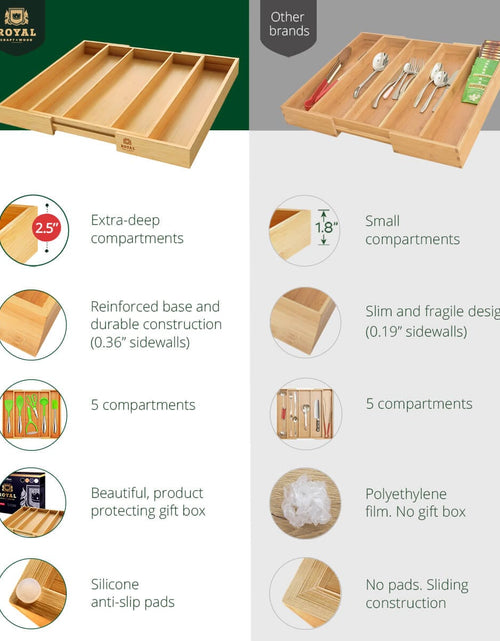 Load image into Gallery viewer, Expandable Utensil Organizer by Royal Craft Wood
