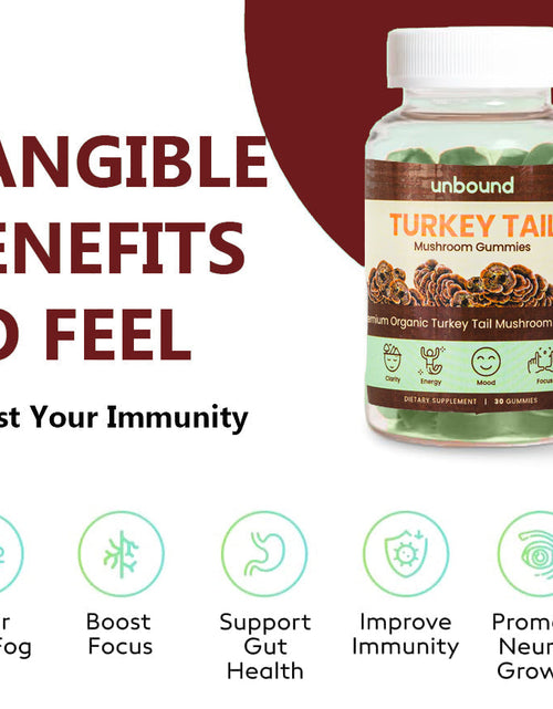 Load image into Gallery viewer, Unbound Turkey Tail Mushroom Gummies by Live Unbound
