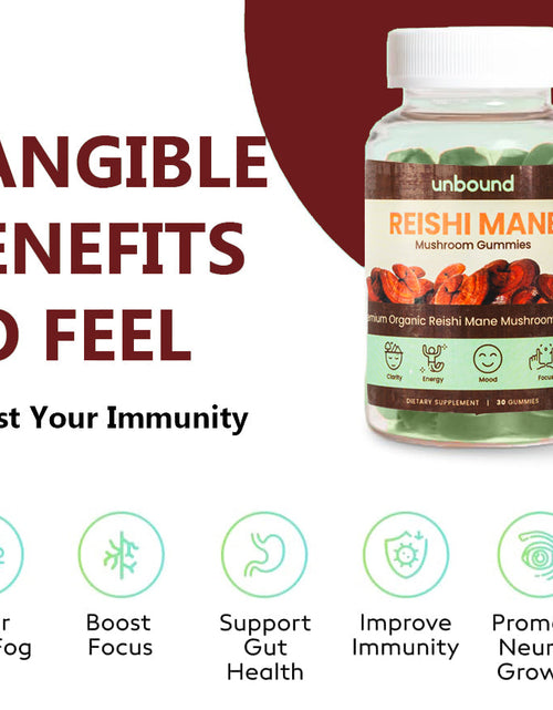 Load image into Gallery viewer, Unbound Reishi Mane Mushroom Gummies by Live Unbound
