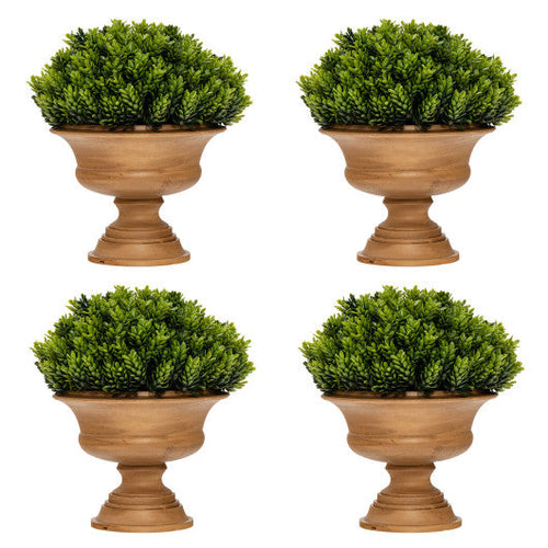 Load image into Gallery viewer, 4 Pack Artificial Boxwood Topiary Trees
