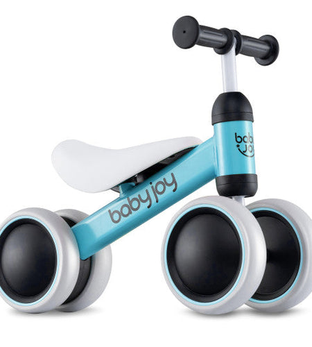 Baby Balance Bike for 2 Years Old Boys Girls No Pedal 4 Wheels-Blue