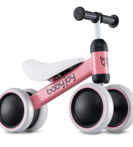 Baby Balance Bike for 2 Years Old Boys Girls No Pedal 4 Wheels-Pink