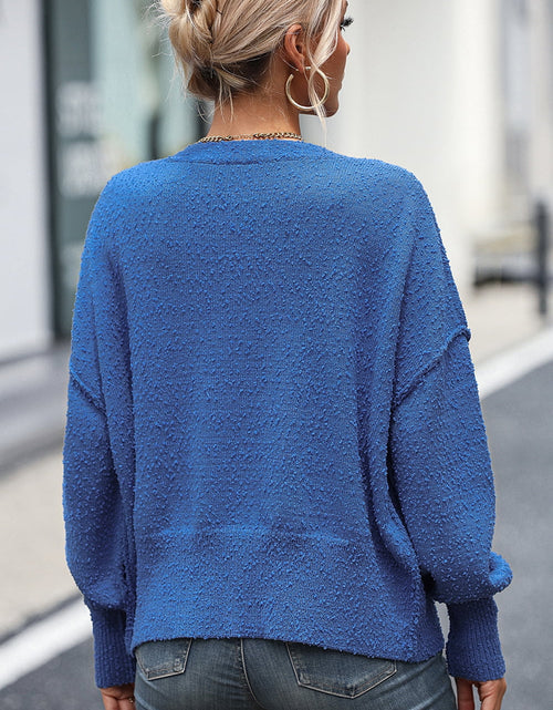 Load image into Gallery viewer, Button-Up Dropped Shoulder Cardigan
