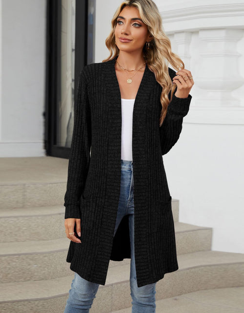 Load image into Gallery viewer, Open Front Long Sleeve Cardigan
