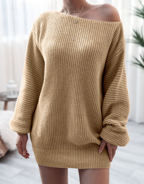 Load image into Gallery viewer, Rib-Knit Mini Sweater Dress
