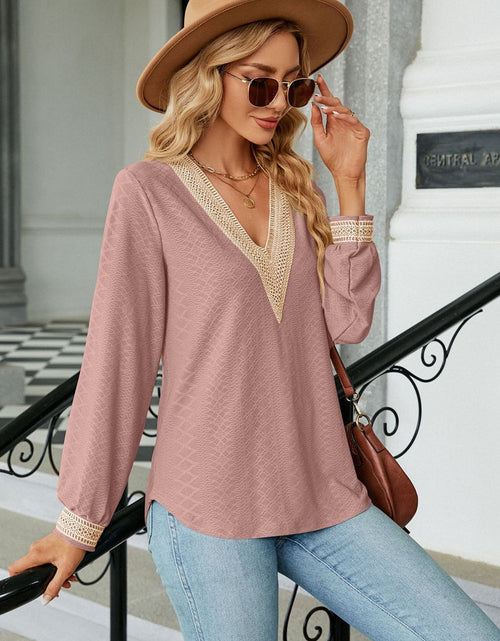 Load image into Gallery viewer, V-Neck Long Sleeve Blouse
