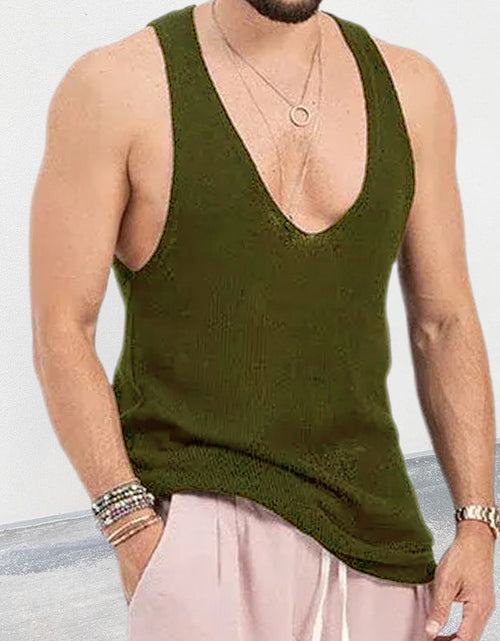 Load image into Gallery viewer, Men's Scoop Neck Knit Tank
