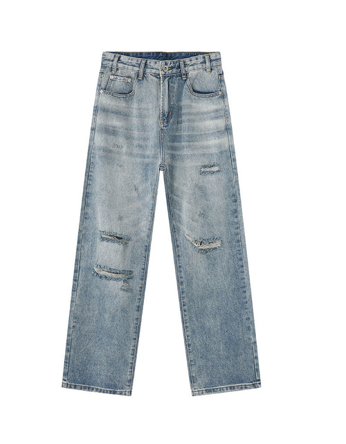 Load image into Gallery viewer, Distressed Wide Leg Jeans
