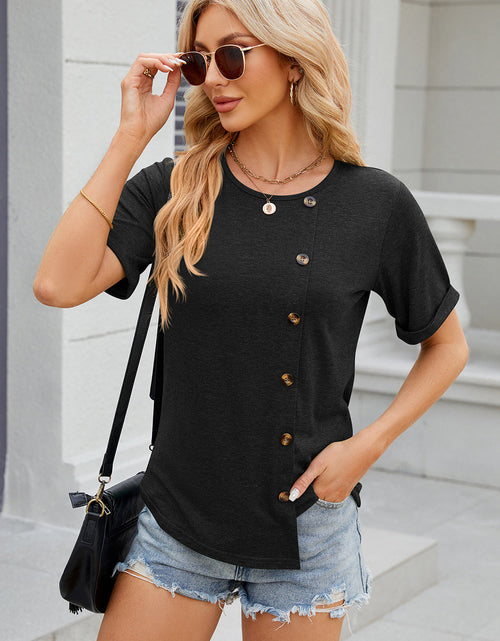 Load image into Gallery viewer, Round Neck Short Sleeve T-Shirt
