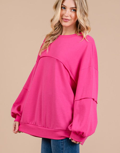 Load image into Gallery viewer, Ces Femme Exposed Seam Long Sleeve Sweatshirt

