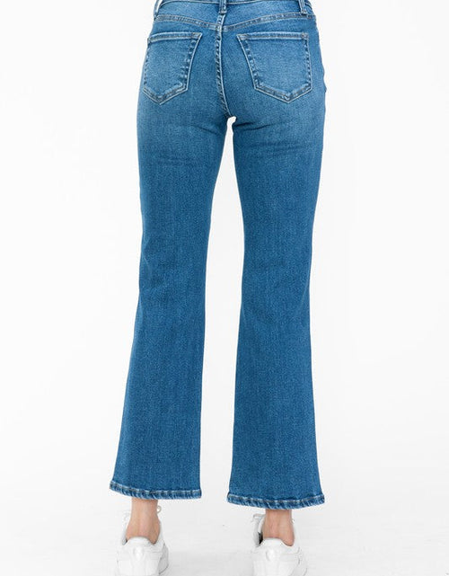 Load image into Gallery viewer, bytos Full Size Cat's Whiskers Mid Rise Ankle Jeans
