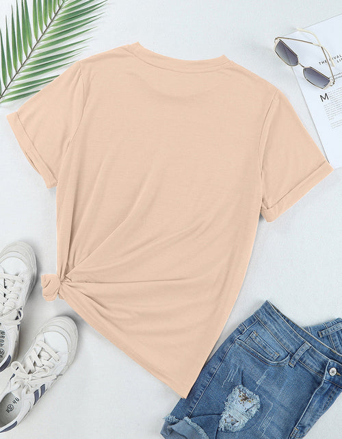 Load image into Gallery viewer, Sequin Round Neck Short Sleeve T-Shirt
