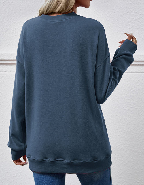 Load image into Gallery viewer, Dropped Shoulder Sweatshirt with Pockets
