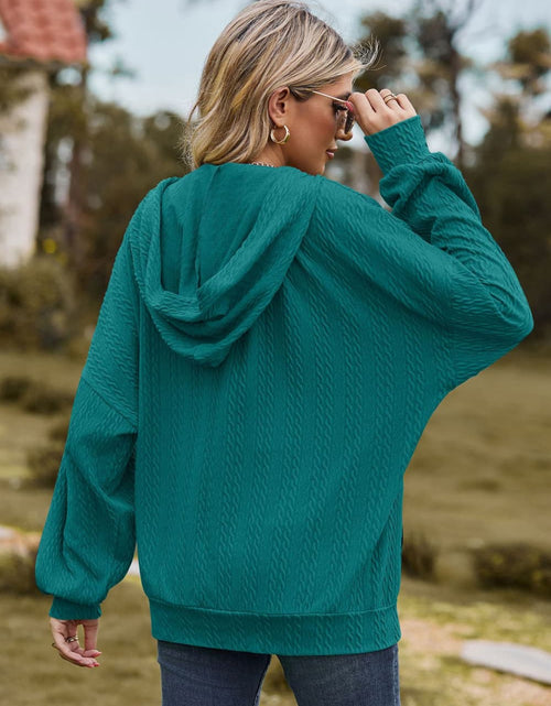 Load image into Gallery viewer, Cable-Knit Long Sleeve Hooded Jacket
