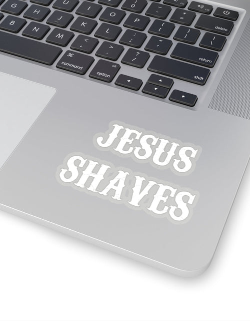 Load image into Gallery viewer, Jesus Shaves Transparent Sticker by The Olde Soul
