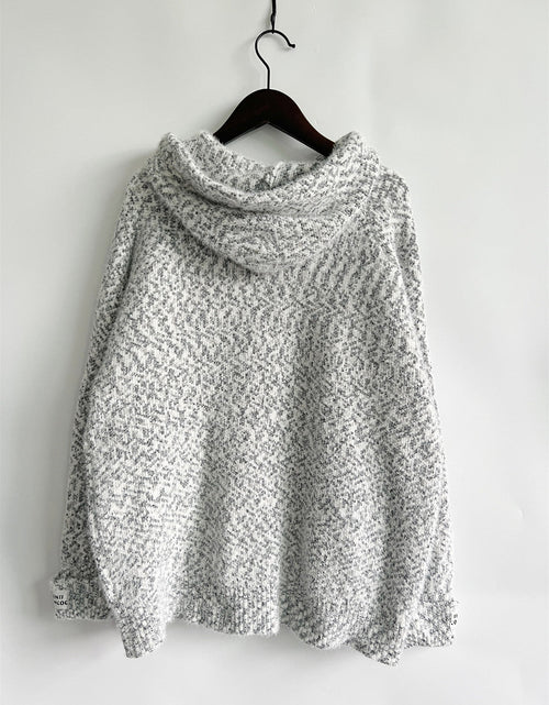 Load image into Gallery viewer, Zip Up Drawstring Long Sleeve Hooded Sweater
