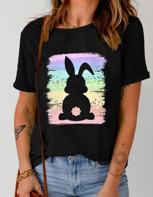 Load image into Gallery viewer, Rabbit Round Neck Short Sleeve T-Shirt
