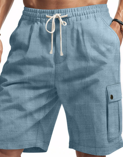Load image into Gallery viewer, Men's Full Size Drawstring Shorts with Pockets Plus Size
