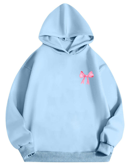 Load image into Gallery viewer, Bow Print Long Sleeve Hoodie
