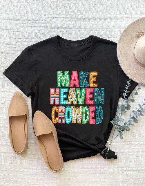 Load image into Gallery viewer, Letter Round Neck Short Sleeve T-Shirt
