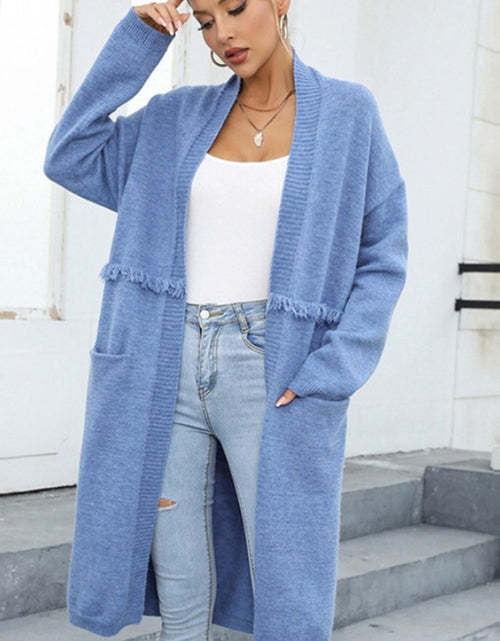 Load image into Gallery viewer, Angel Wings Open Front Pocketed Cardigan

