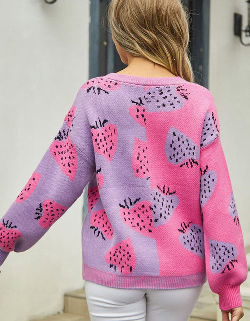 Load image into Gallery viewer, Angel Wings Printed V-Neck Button-Down Long Sleeve Cardigan
