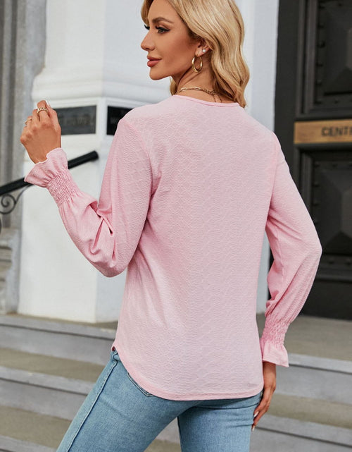 Load image into Gallery viewer, V-Neck Flounce Sleeve Blouse
